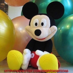 Mickey Mouse 35 inches PDF amigurumi crochet pattern image 3