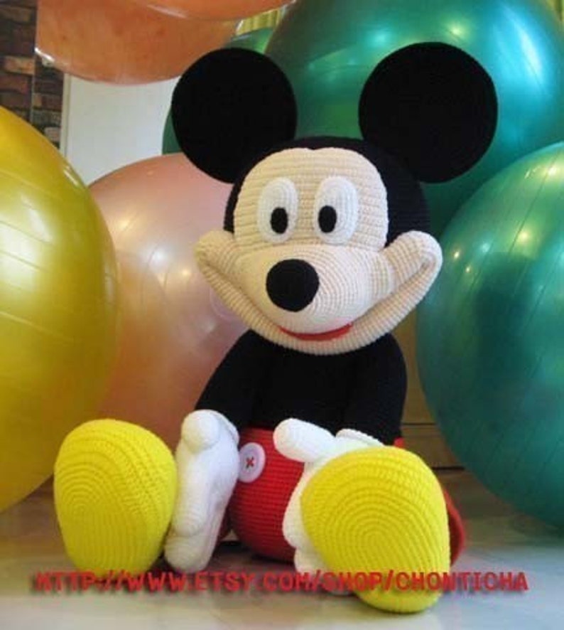 Mickey Mouse 35 inches PDF amigurumi crochet pattern image 3