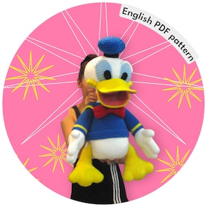 Giant Donald Duck Amigurumi Crochet Pattern PDF | 30 Inch Disney Plush Doll Tutorial | Large Crochet Toy Digital Download