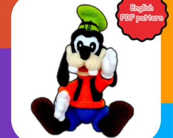 Goofy Amigurumi Crochet Pattern: 12 Inch PDF