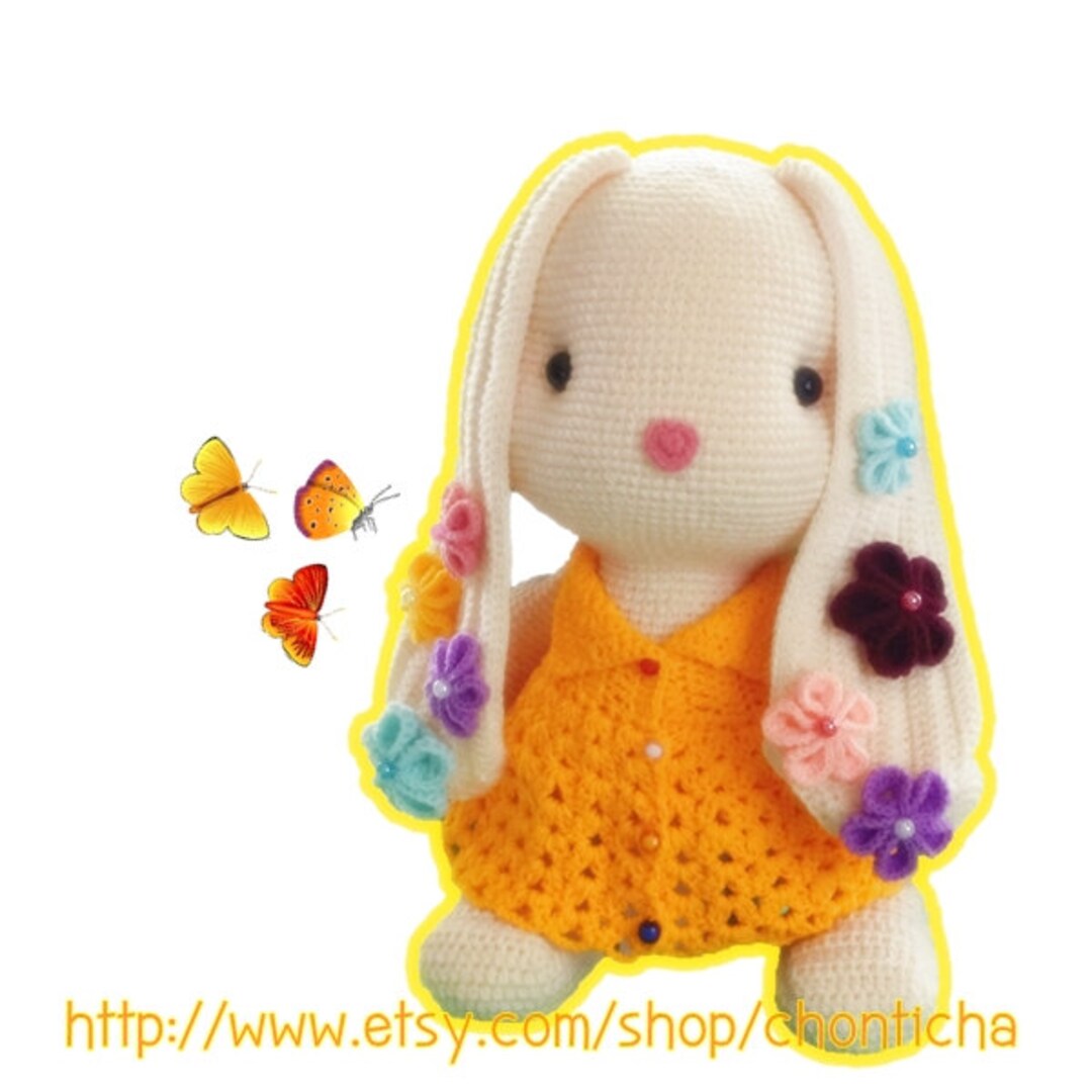 Flower Bunny 22inches - Amigurumi Crochet Pattern - Etsy