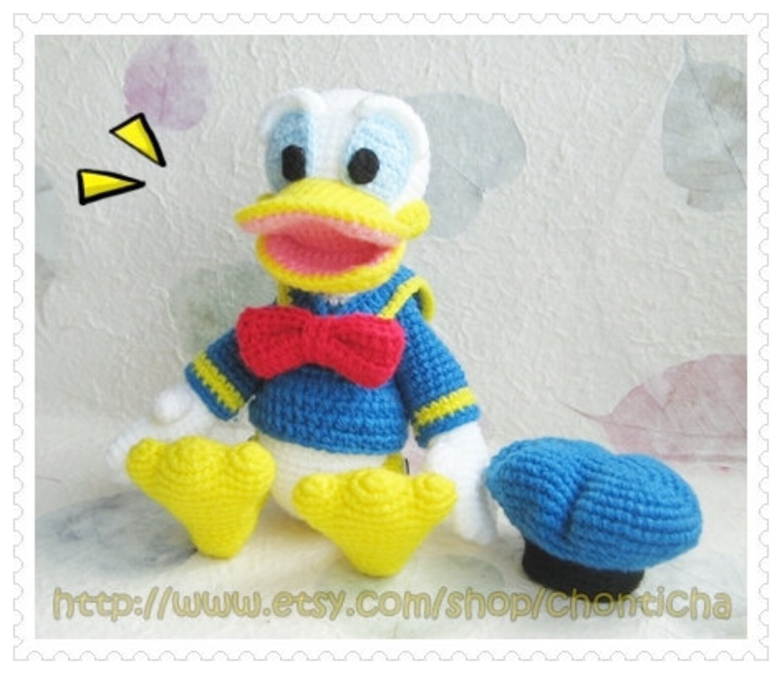 Donald Duck 8.5 Inches PDF Amigurumi Crochet Pattern Etsy