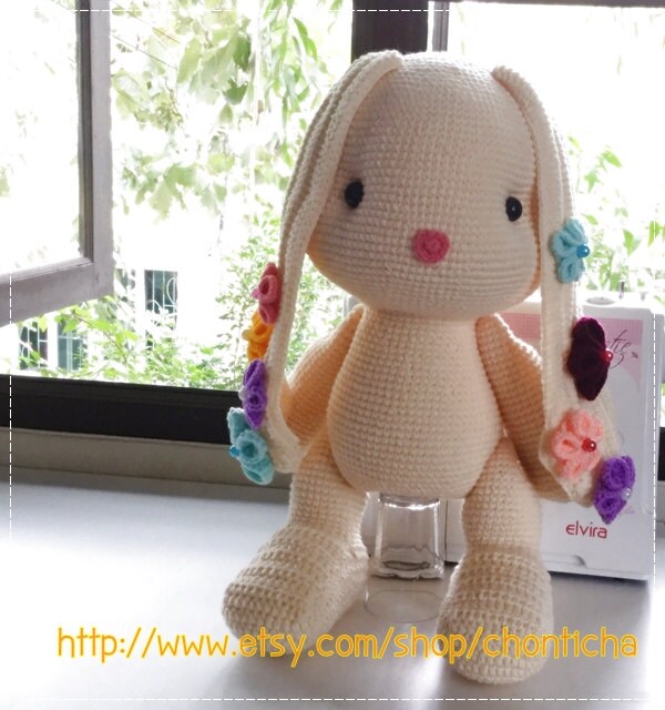 Flower Bunny 22inches Amigurumi Crochet Pattern | Etsy