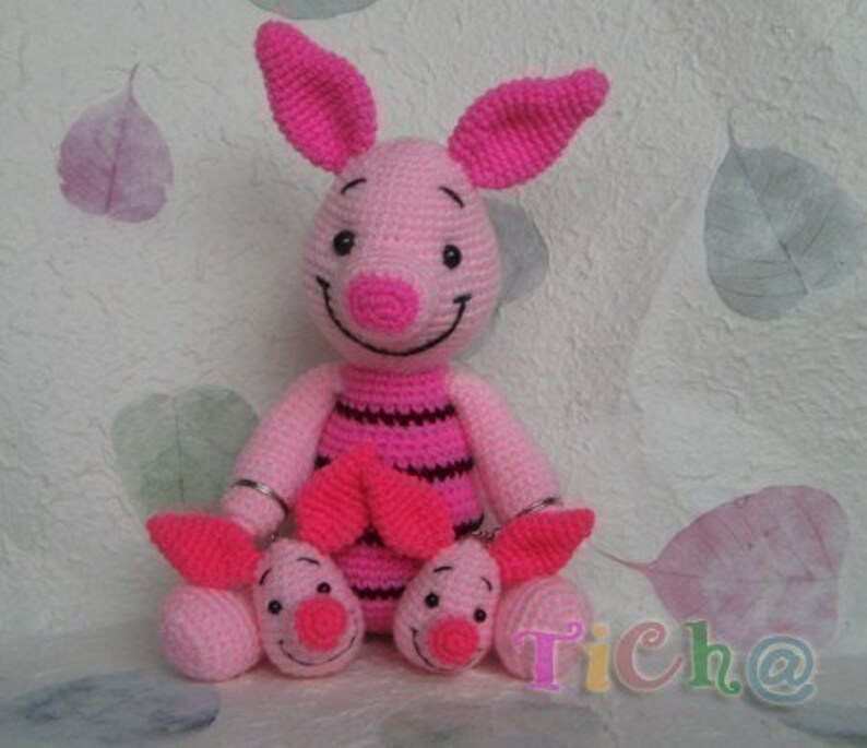 Piglet pink 12inches PDF amigurumi crochet pattern image 2