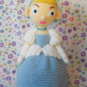 Dolly Cinderella 15 inches PDF crochet pattern image 1