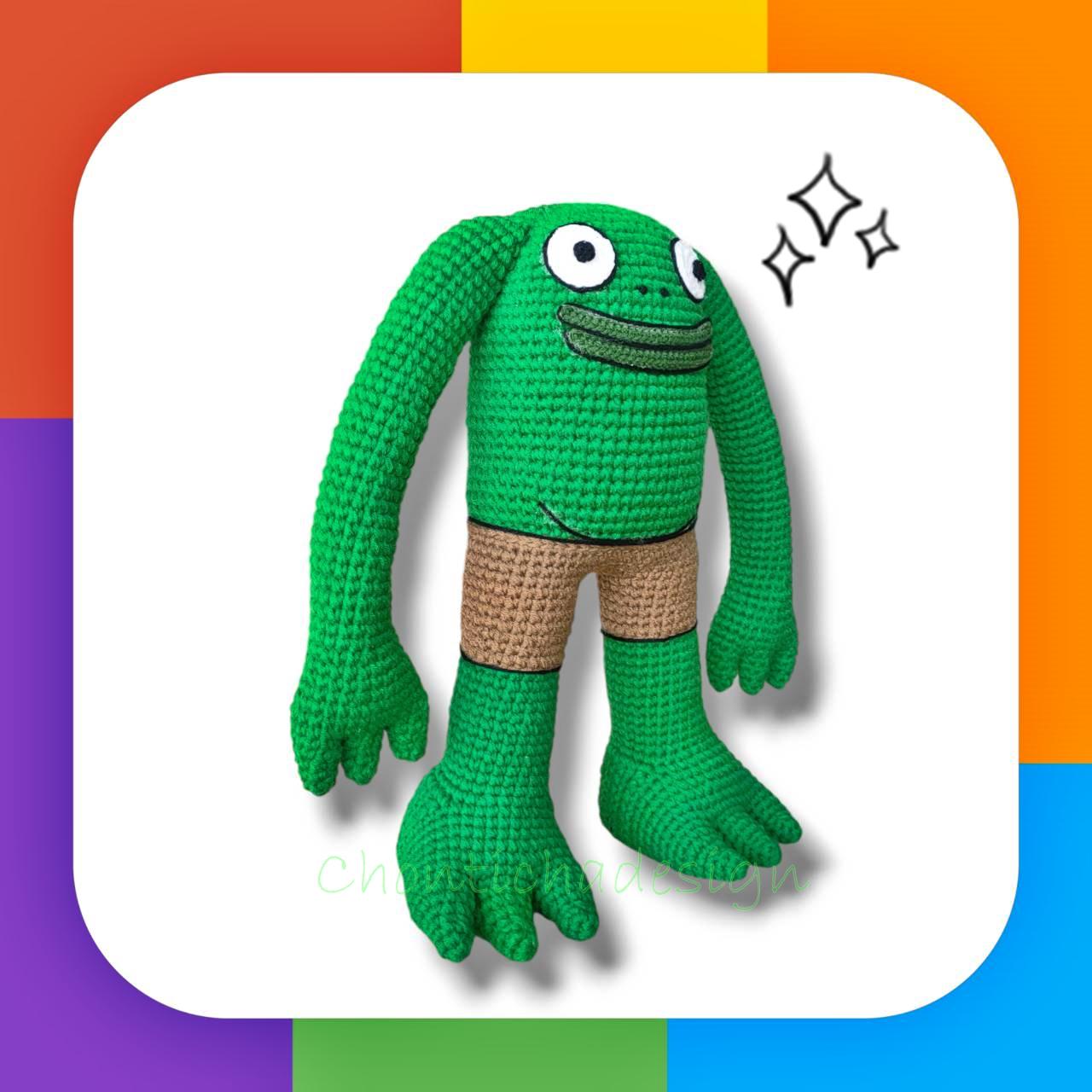 Mr. Frog Crochet Pattern: Smiling Friends Amigurumi Plush Doll