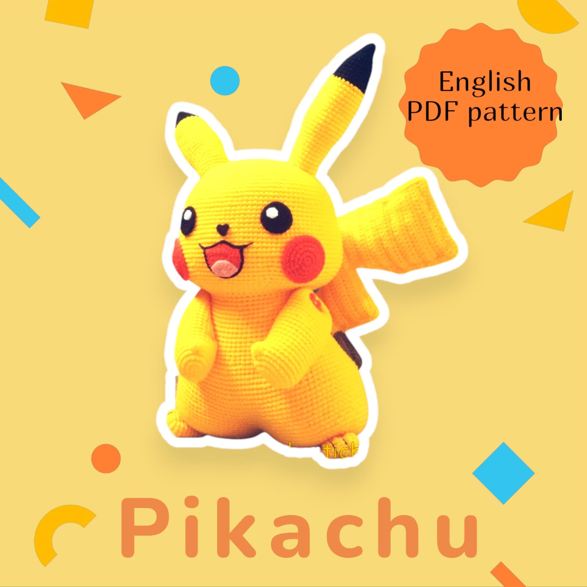 ピカチュウのかぎ針編みパターン – ポケモンキャラクターに