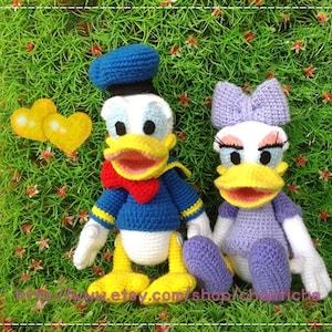 Donal duck and Daisy duck 8.5 inches - PDF amigurumi crochet pattern