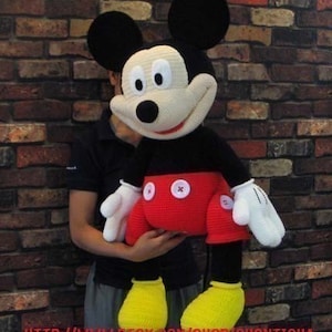 Mickey Mouse 35 inches PDF amigurumi crochet pattern image 1