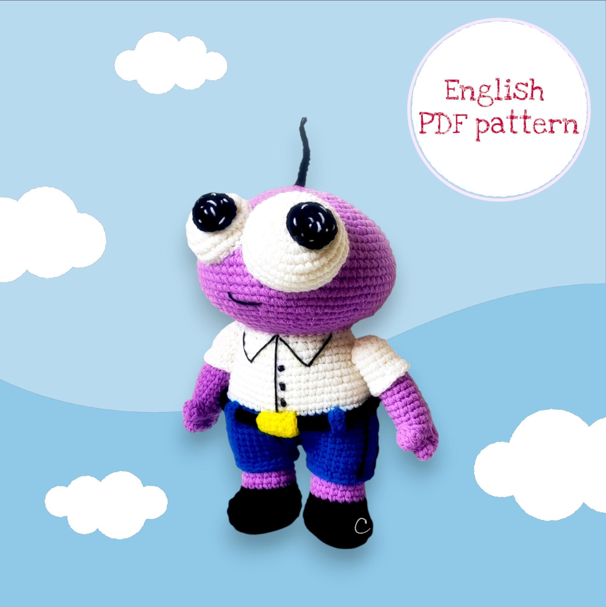 Smiling Friends PIM アミグルミかぎ針編みパターン：12インチの