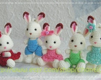 Mini Rabbit 2.5inches - PDF amigurumi crochet pattern