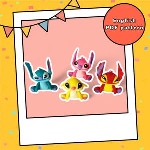 Stitch Gang Felt Sewing Pattern PDF | 4 Inch Plush Tutorial | Mini Doll Digital Download