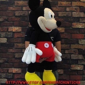 Mickey Mouse 35 inches PDF amigurumi crochet pattern image 2