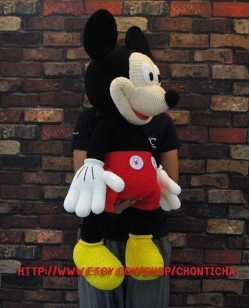 Mickey Mouse 35 inches PDF amigurumi crochet pattern image 2