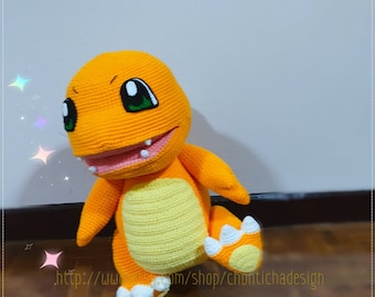 Charmander 22 inches - PDF amigurumi crochet pattern