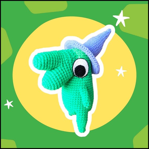 Glep Crochet Pattern - Inspired by Smiling Friends Green Wizard