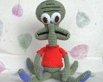 Squidward 15 inches - PDF crochet pattern