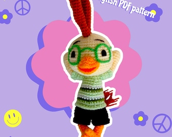 Haakpatroon Chicken Little: 9-inch amigurumi-pluche pop (pdf-download)