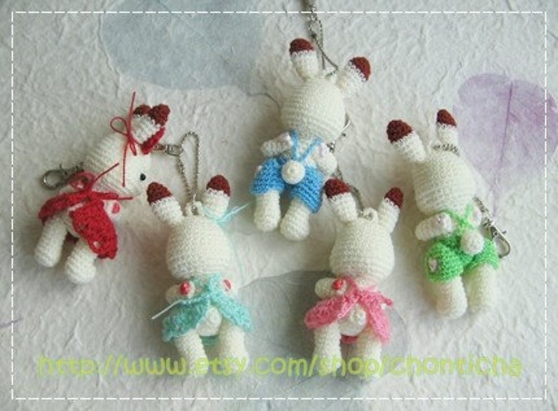 Mini Rabbit 2.5inches PDF amigurumi crochet pattern image 3