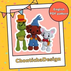 Bamse and Friends Häkelanleitung: Amigurumi Plüsch-Puppenset (PDF-Download