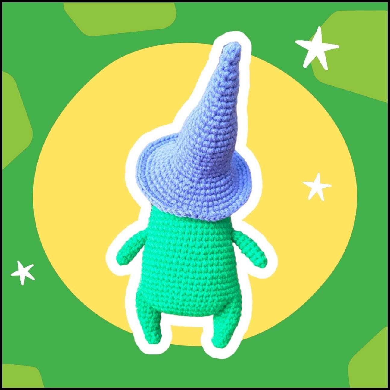 Glep Crochet Pattern - Inspired by Smiling Friends Green Wizard