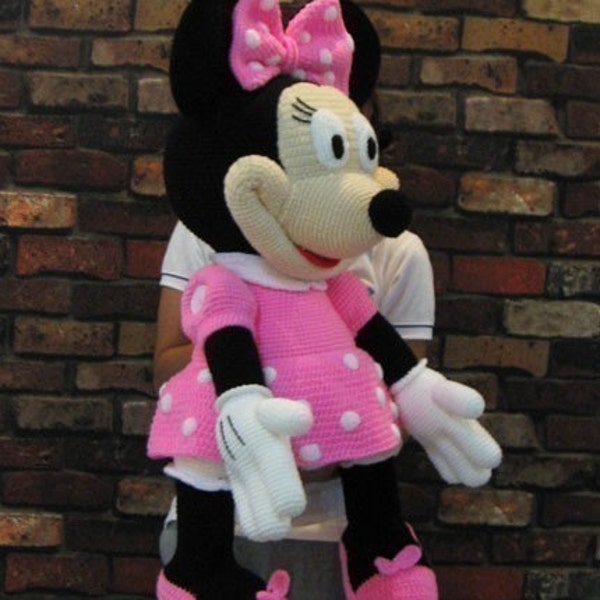 Minnie Mouse 35 inches - PDF amigurumi crochet pattern
