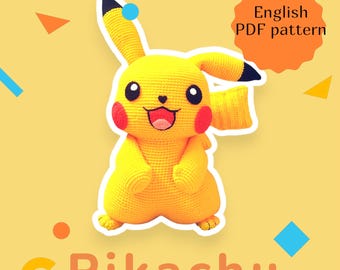 ピカチュウのかぎ針編みパターン – ポケモンキャラクターに