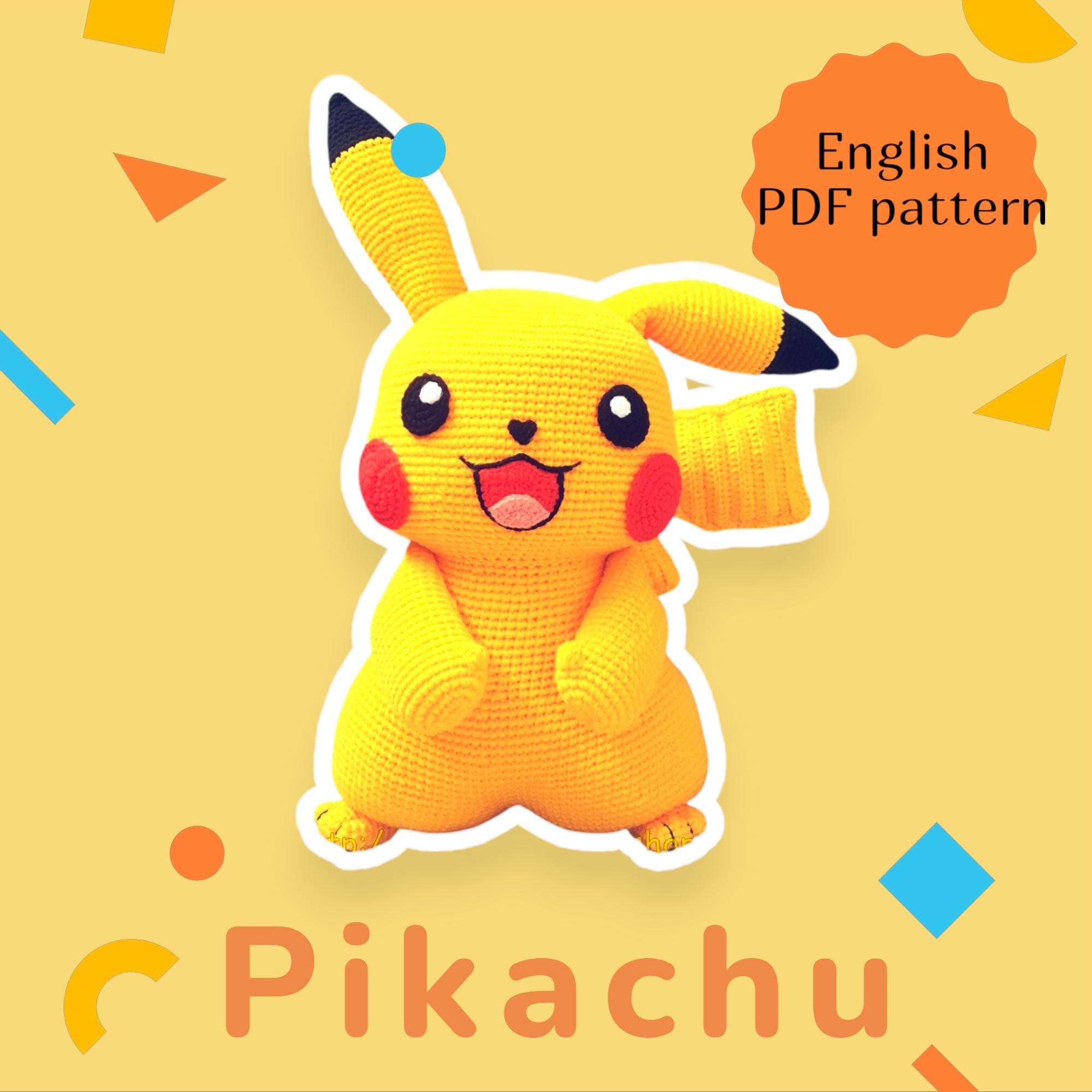 ピカチュウのかぎ針編みパターン – ポケモンキャラクターに