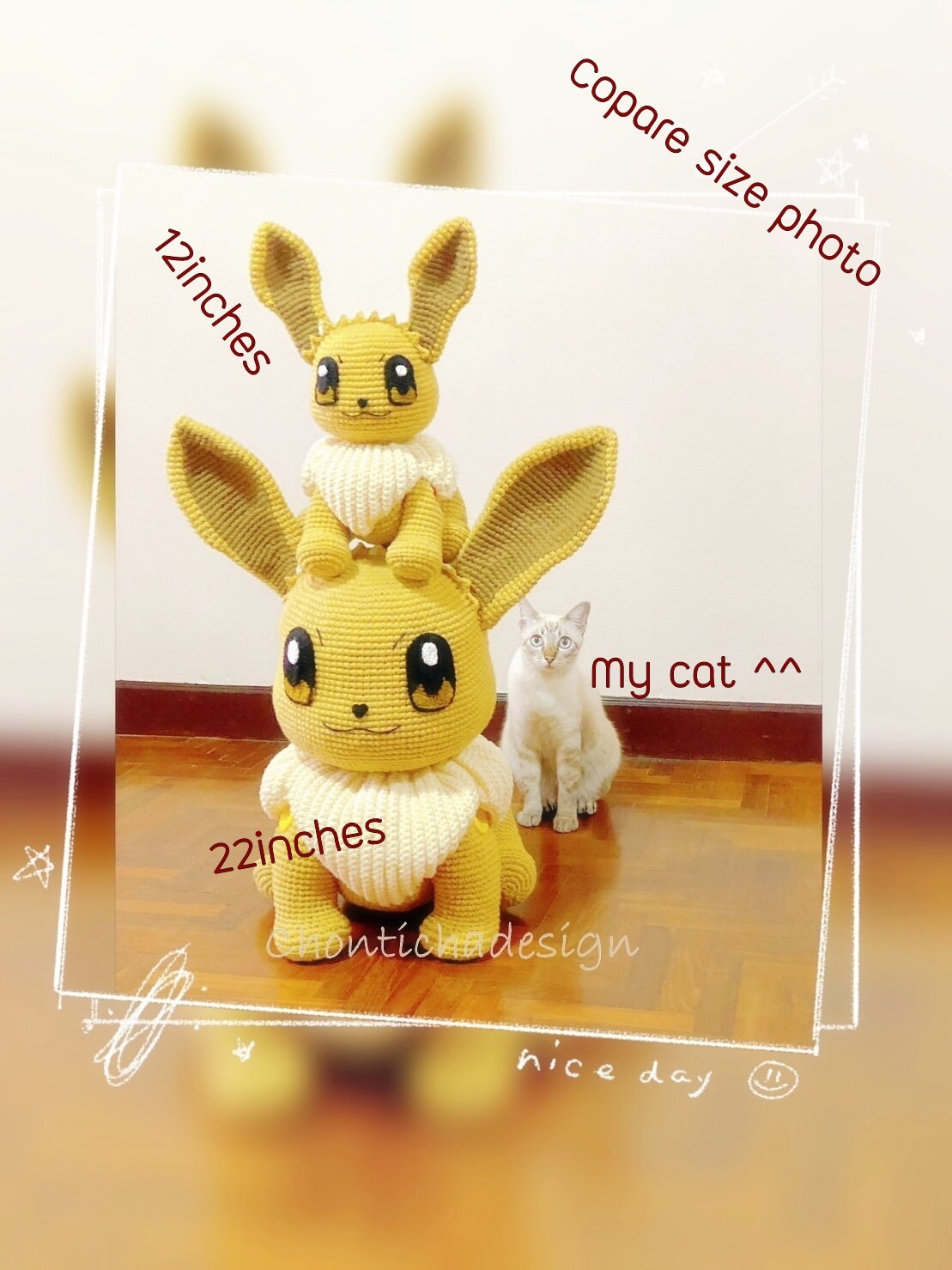 イーブイの編み図 - ポケモン進化キツネにインスパイアされた - 12