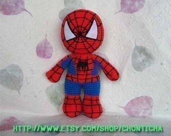 Spiderman 12 inches - PDF amigurumi crochet pattern