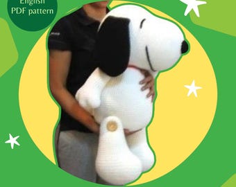 Snoopy Crochet Pattern PDF: 27&quot; Plush Amigurumi Doll Tutorial (Digital Download