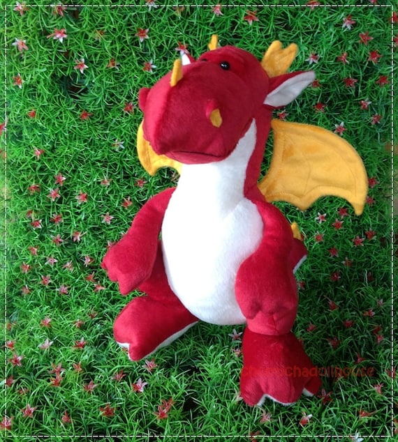 ドラゴンのぬいぐるみ型紙PDF - 12インチぬいぐるみチュートリアル