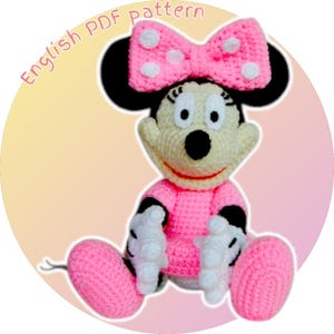 Minnie Mouse Crochet Pattern PDF - 10 inch Amigurumi