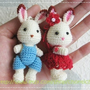 Mini Rabbit 2.5inches PDF amigurumi crochet pattern image 4