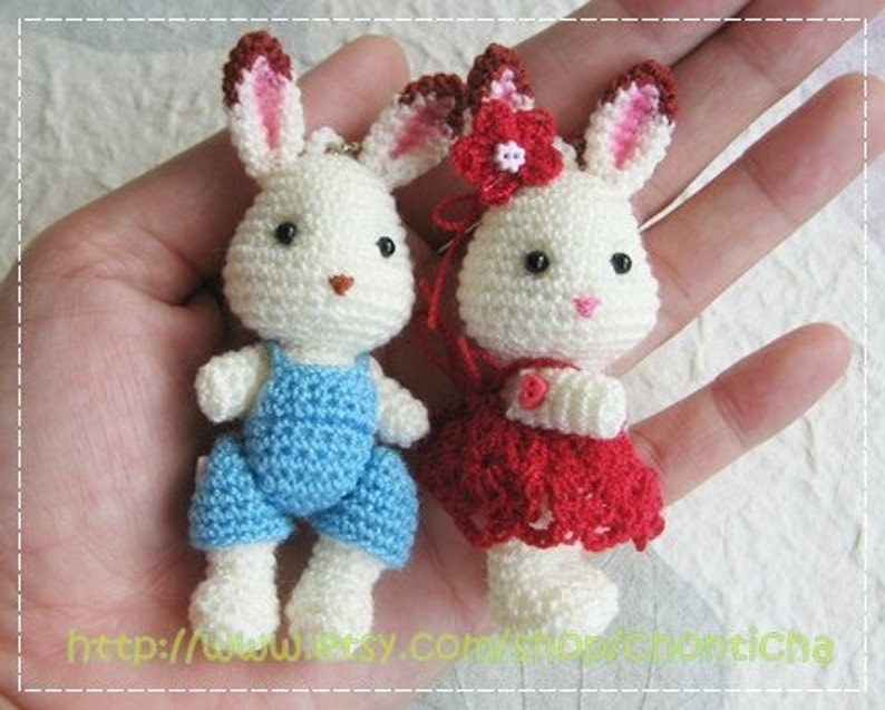 Mini Rabbit 2.5inches PDF amigurumi crochet pattern image 4