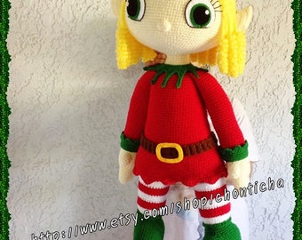 Chica ELF 32 pulgadas - Patrón de crochet amigurumi PDF