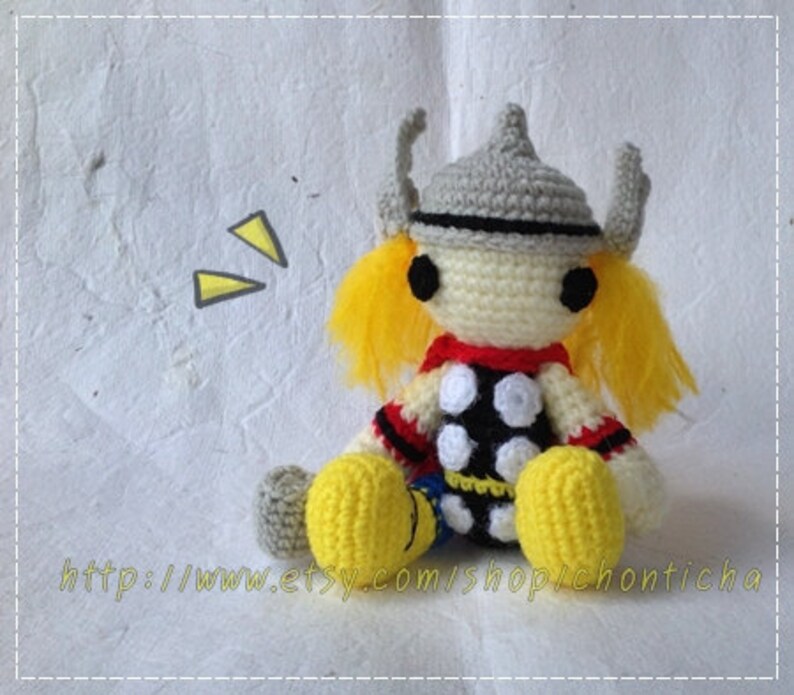 Thor 6 inches PDF amigurumi crochet pattern image 3