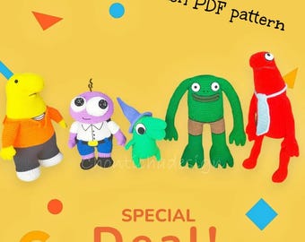Smiling Friends Crochet Pattern Bundle: Amigurumi PDF Tutorial (Digital Download