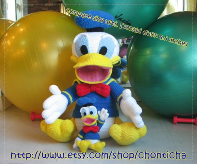 Giant Donald Duck 30 Inches PDF Amigurumi Crochet Pattern Etsy
