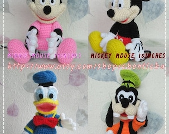 Mickey Mouse and the Gang - PDF amigurumi crochet pattern