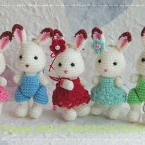 Mini Rabbit 2.5inches PDF amigurumi crochet pattern image 2