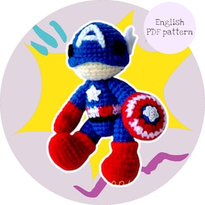 Captain Amigurumi Crochet Pattern: 6&quot; Mini Plush Doll (PDF Download)