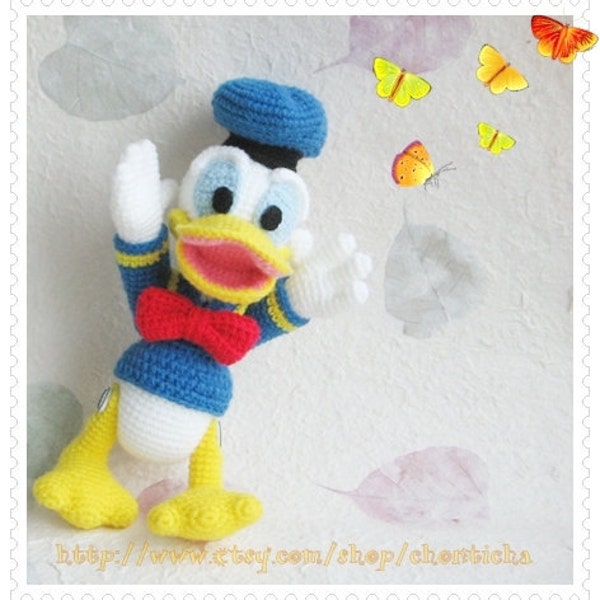 Donald Duck 8,5 pouces - Patron PDF amigurumi au crochet