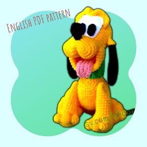 Pluto Dog Crochet Pattern: 8-inch Amigurumi (PDF Download)