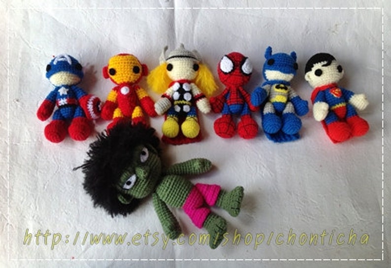 Super Heros Set PDF amigurumi crochet pattern image 2