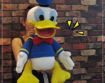 Giant Donald duck 30 inches - PDF amigurumi crochet pattern