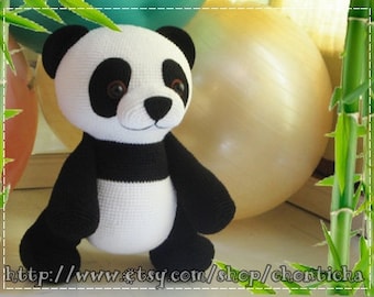 Giant Panda 22 inches - PDF amigurumi crochet pattern