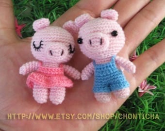 Miniature Piggy doll - PDF Crochet Pattern