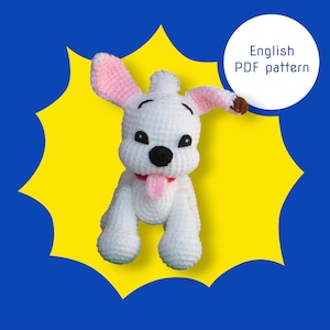 Bolt Dog Crochet Pattern: Amigurumi Puppy Plush Toy (PDF Download, 6 Inch