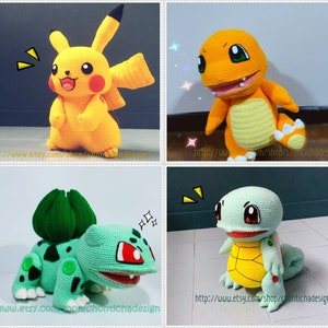 Collection of Pikachu and friends - PDF amigurumi crochet pattern